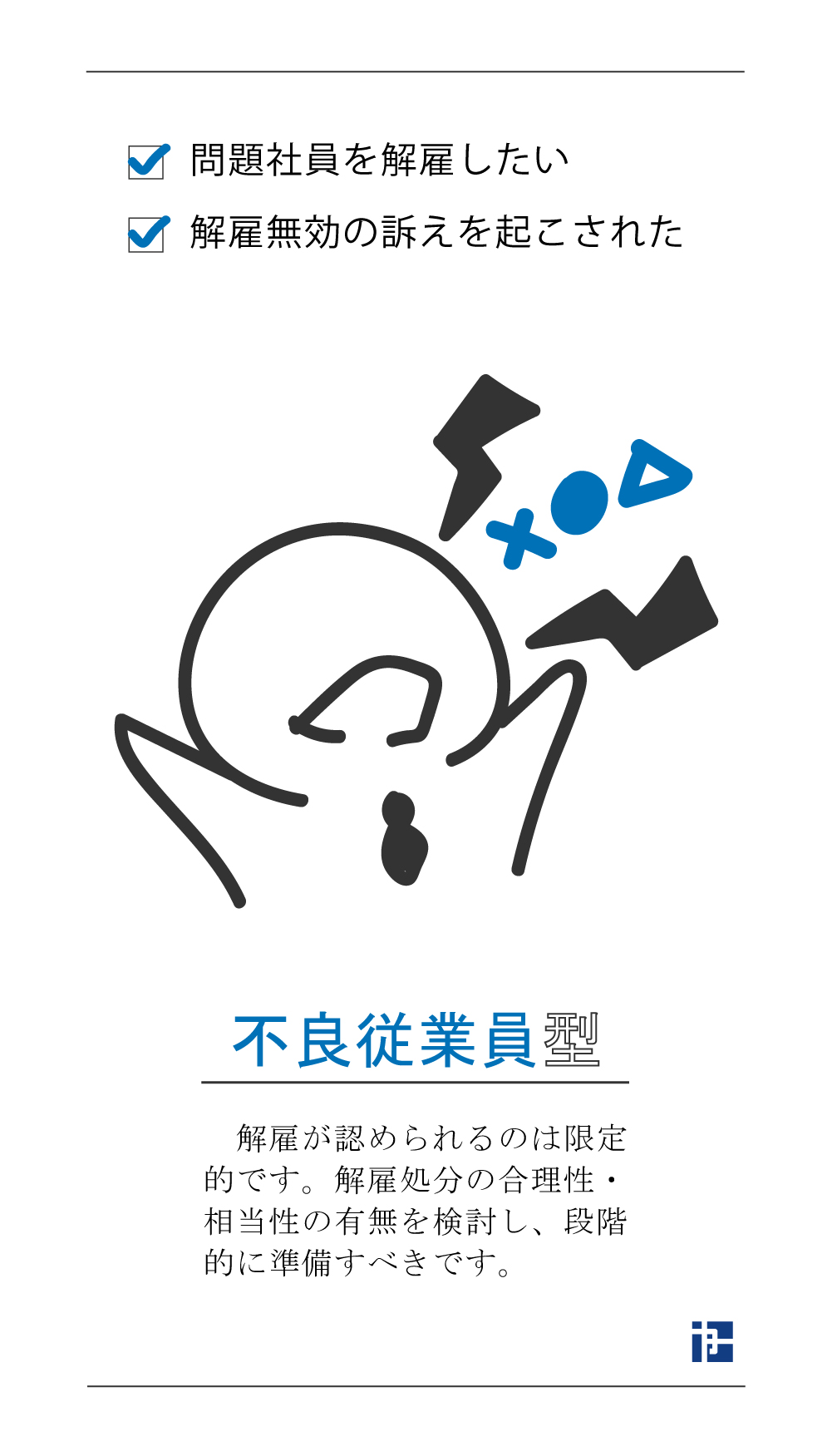 不良従業員型のお悩み 問題社員を解雇したい 解雇無効の訴えを起こされた